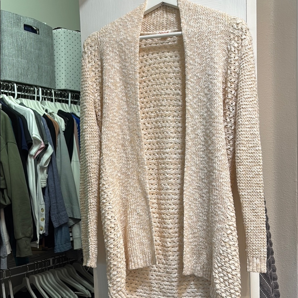 Cozy Cream Open-Front Sweater